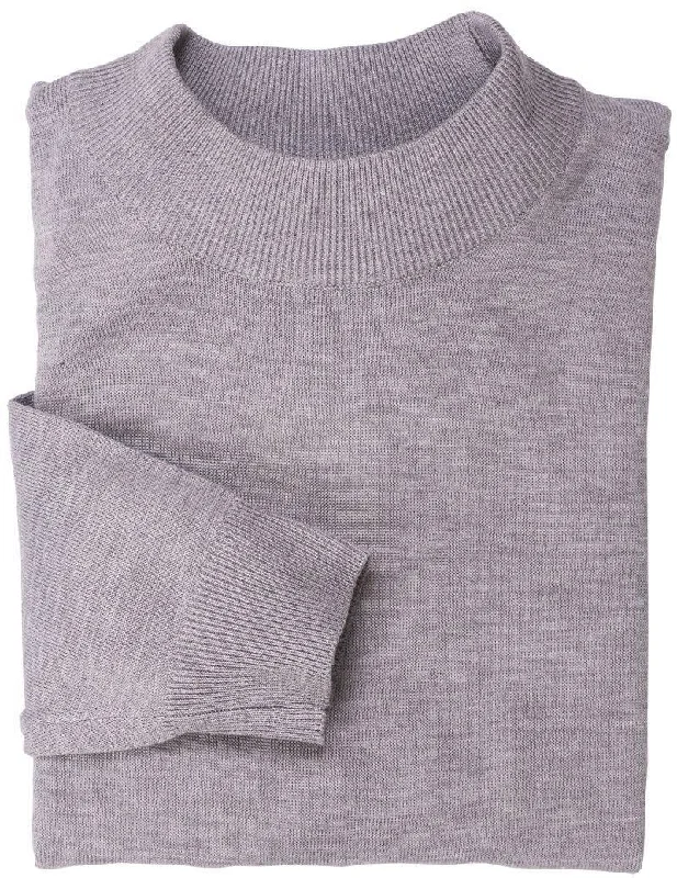 Men's Sweaters for Casual OccasionsMock Neck Sweater Color Grey