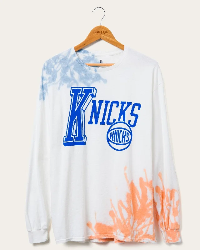 Versatile Men's Tank TopsNBA New York Knicks Tie Dye Flea Market Long Sleeve Tee