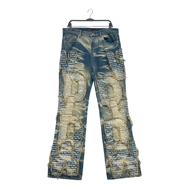 Comfort-Fit Men's JeansWHO DECIDES WAR/Straight Pants/34/Denim/NVY/All Over Print/OVERLAY