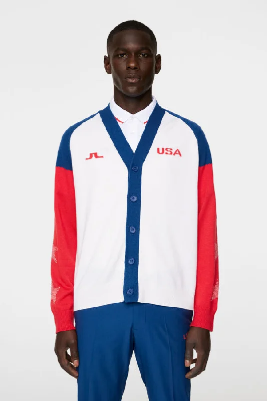 Men's Sweaters with Long SleevesClaude USA GOLF Cardigan