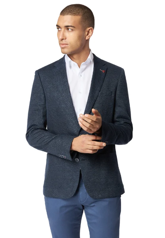 ID70376-Roy Robson Navy Fleck Jacket