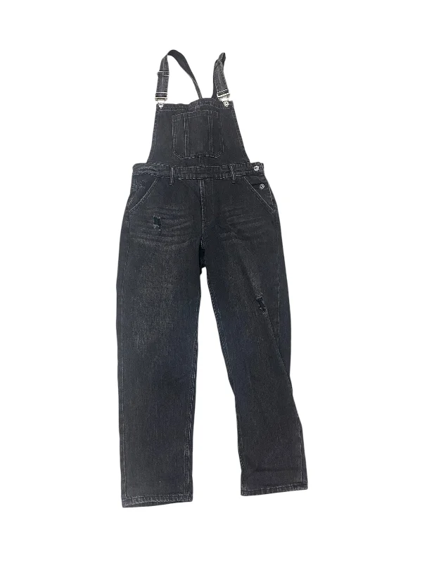 Men's Elastic-Waisted Pants for Easy MovementOveralls By Risen In Black Denim, Size: M Men's Elastic-Waisted Pants for Easy MovementOveralls By Risen In Black Denim, Size: M
