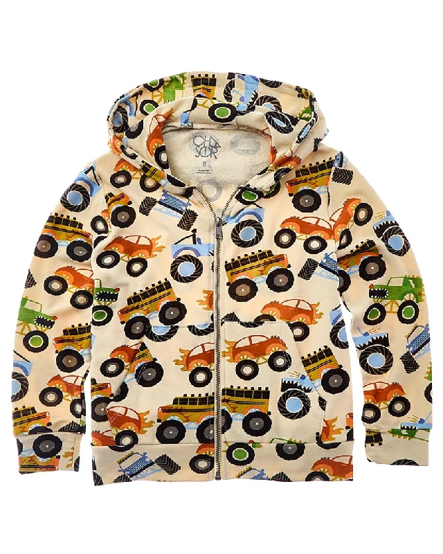 Men's Hoodies with Reinforced StitchingChaser Cozy Knit Zip-Up Hoodie