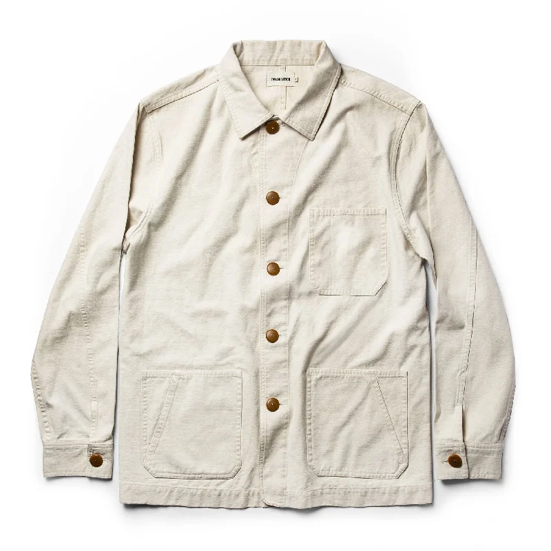Waterproof Men's ParkasThe Ojai Jacket in Natural Reverse Sateen