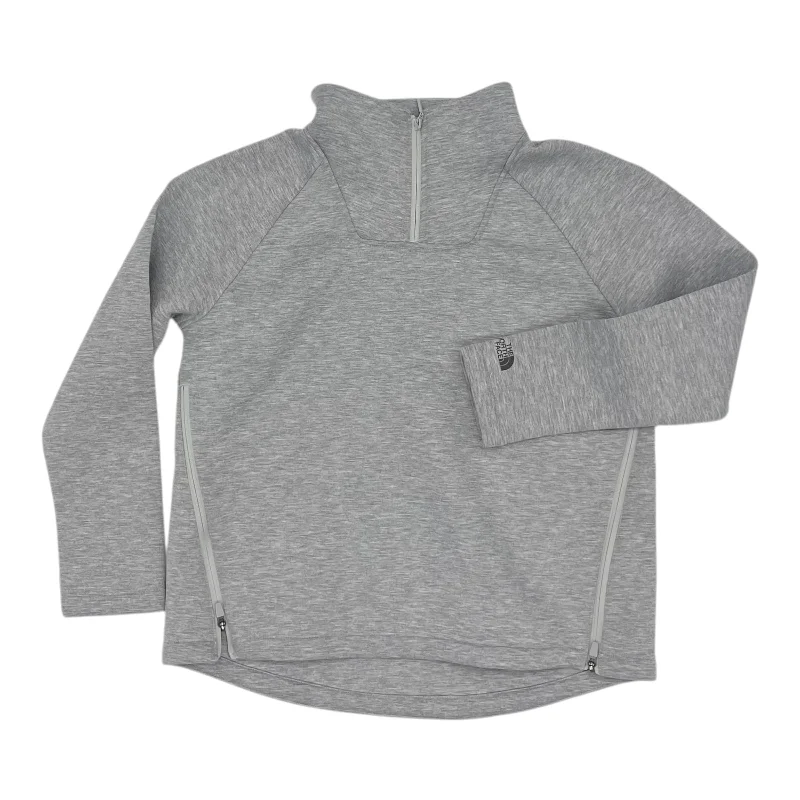 Men's Hoodies for Cold WeatherAthletic Sweatshirt Collar By The North Face In Grey, Size:Xl