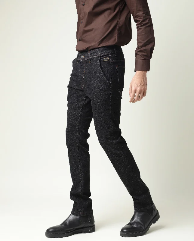 Men's Jeans with a Distressed LookRare Rabbit Men's Shooters Dark Black Dark Wash Mid-Rise Slim Fit Jeans Men's Jeans with a Distressed LookRare Rabbit Men's Shooters Dark Black Dark Wash Mid-Rise Slim Fit Jeans