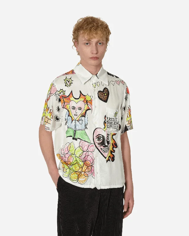 Men's Breathable Shirts for Warm ClimatesDrawings Shirt White