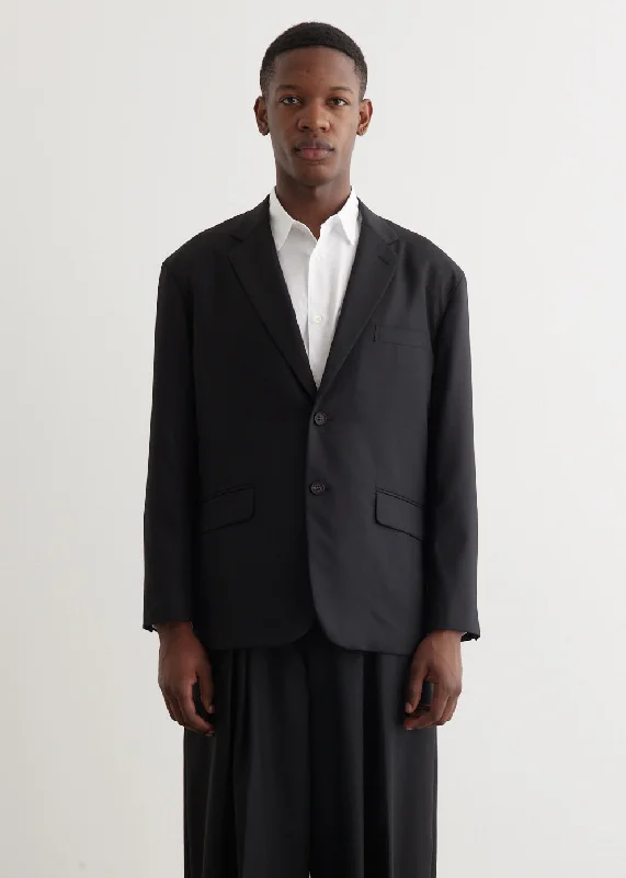 Men's Coats for Skinny MenWool Serge 2 Button Jacket