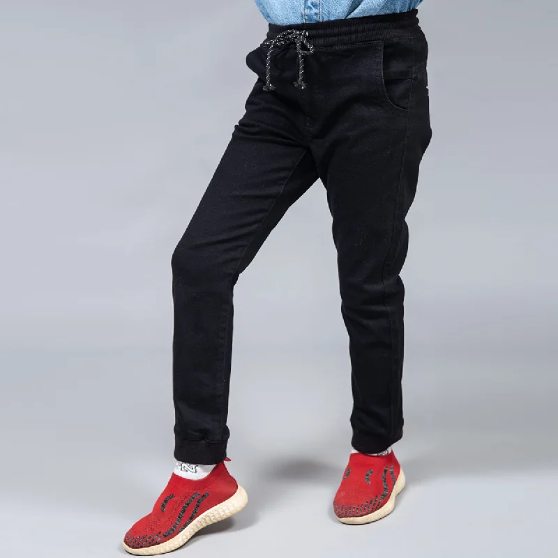 Inexpensive Men's JeansRib Jogger Pant (Black)