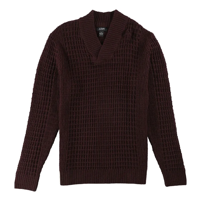 Men's Sweaters in Metallic ColorsAlfani Mens Textured Pullover Sweater