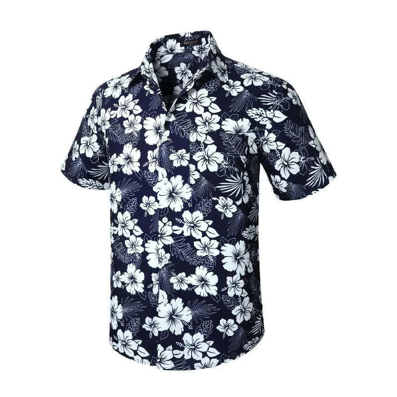 Men's Pattern-Play Shirts for a Fun TwistFunky Hawaiian Shirts with Pocket - A-A NAVY Men's Pattern-Play Shirts for a Fun TwistFunky Hawaiian Shirts with Pocket - A-A NAVY