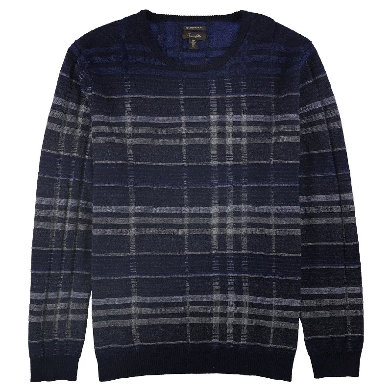 Men's Sweaters with Ribbed CuffsTasso Elba Mens Crew Neck Pullover Sweater