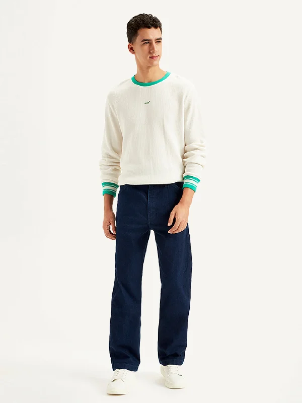 High-Waisted Men's JeansMen's 568 Solid Navy Jeans