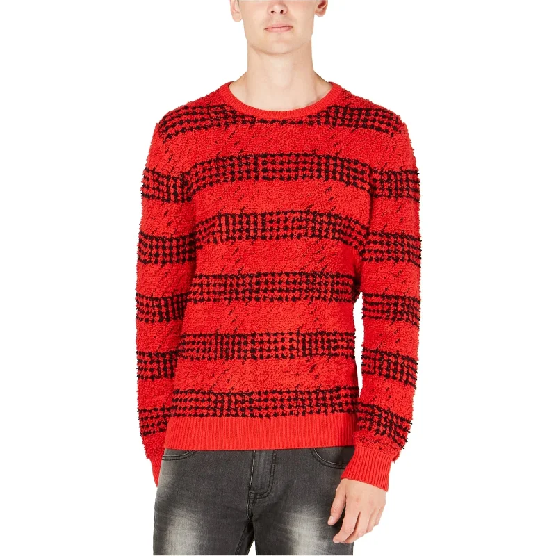 Men's Sweaters with Belt AttachmentsI-N-C Mens Chunky Striped Pullover Sweater