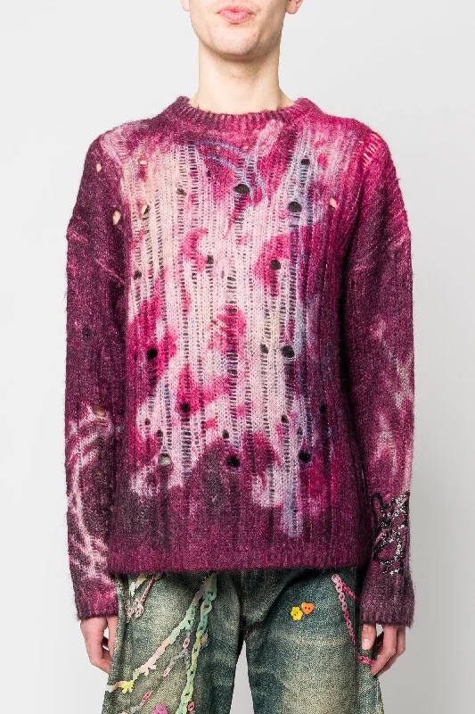 Acne Studios Knit Sweater in Dark Purple