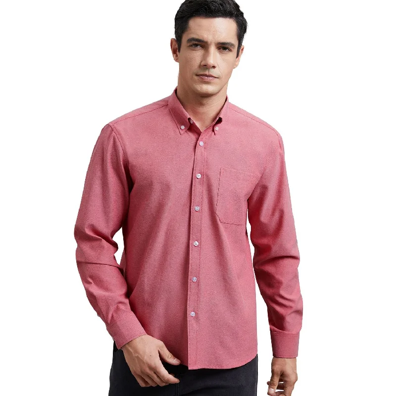 Men's Versatile Dress Shirts for Multiple OccasionsMen's Dress Shirt with Pocket - RED Men's Versatile Dress Shirts for Multiple OccasionsMen's Dress Shirt with Pocket - RED