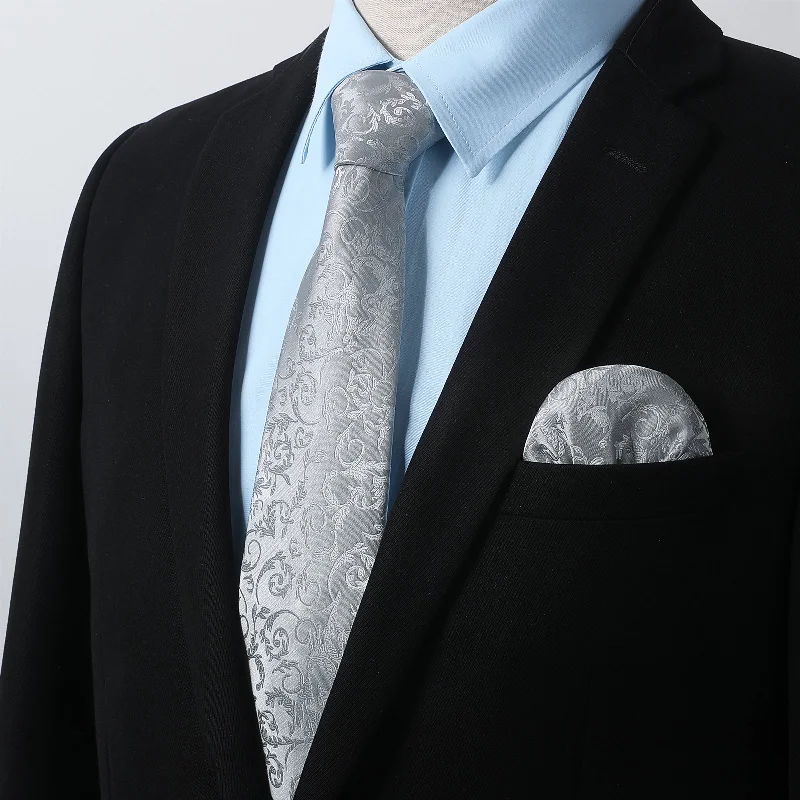 Men's Tab-Collar Shirts for a Crisp LookMen's Shirt with Tie Handkerchief Set - 04-BABY BLUE/WHITE Men's Tab-Collar Shirts for a Crisp LookMen's Shirt with Tie Handkerchief Set - 04-BABY BLUE/WHITE