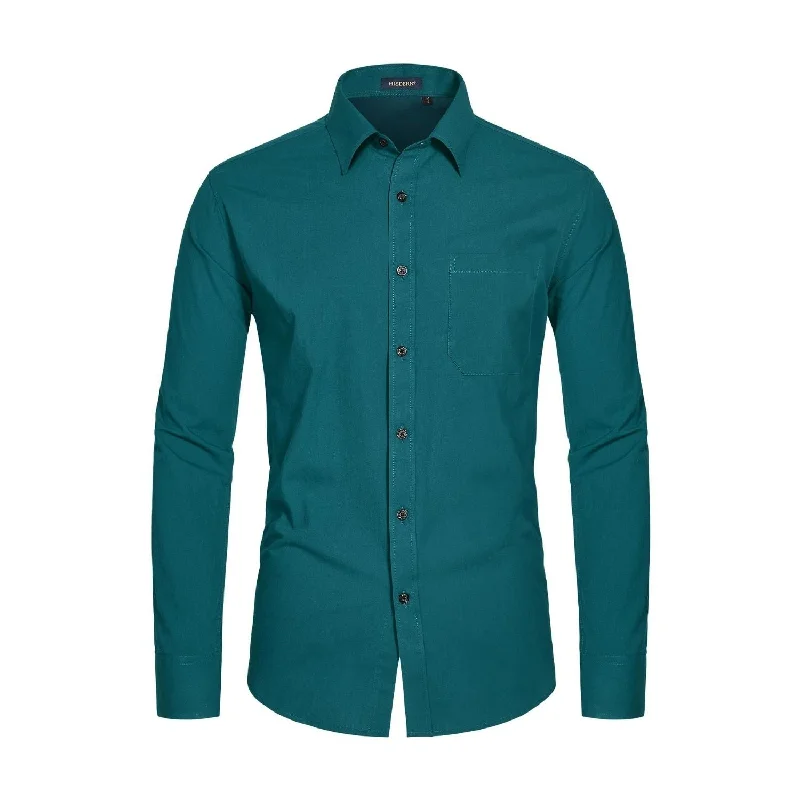 Men's Luxury Shirts for High-End FashionMen's Dress Shirt with Pocket - G-TEAL