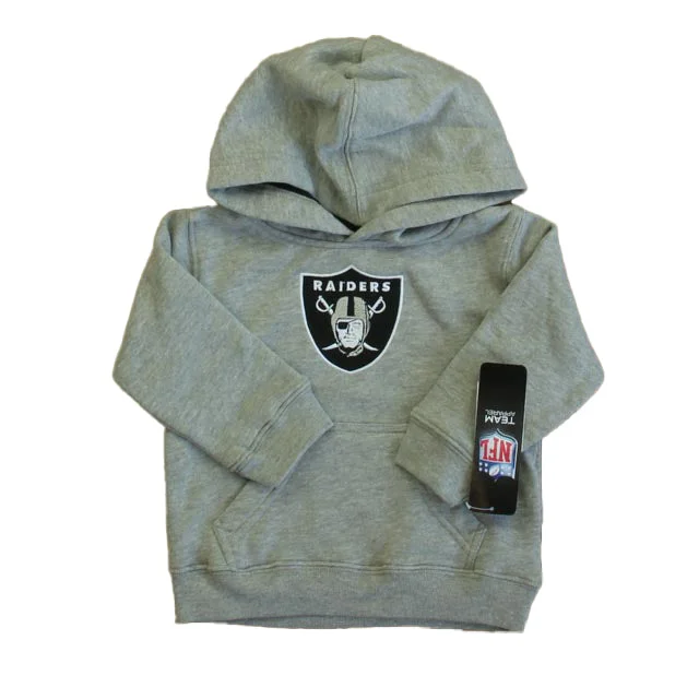 Men's Hoodies with High-Low HemlinesNFL Boys Gray Raiders Hoodie