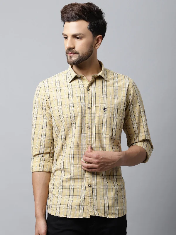 Men's Custom Dress Shirts for a Personalized FitMen's Light Yellow Casual Medium Checks Full Sleeve Shirt Men's Custom Dress Shirts for a Personalized FitMen's Light Yellow Casual Medium Checks Full Sleeve Shirt