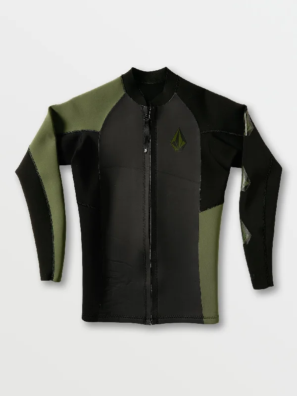 Men's Pants with Shallow PocketsStone Zip UPF 50 Wetsuit Jacket - Black