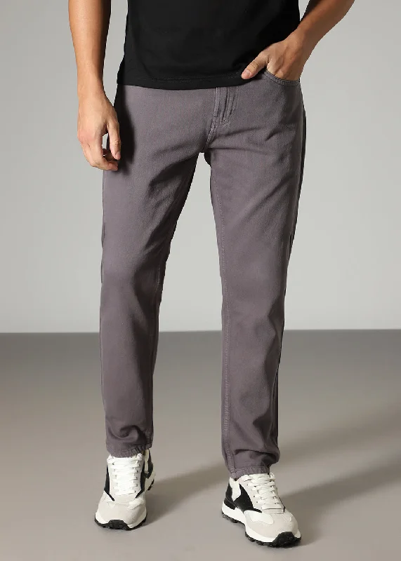 Men's Jeans with Embroidered LogosDark Truffle Denims