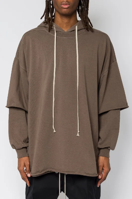 Rick Owens DRKSHDW Tommy Hustler Hoodie in Dust SS25