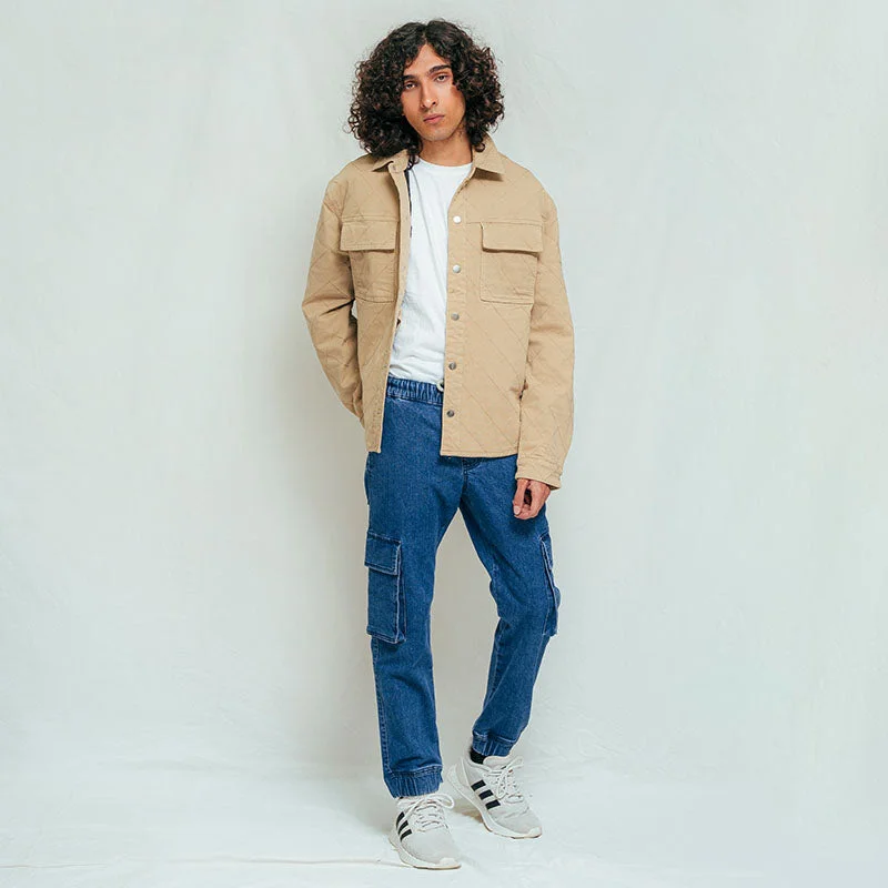 Men's Jeans with EmbroideryCanvas Quilted Jacket