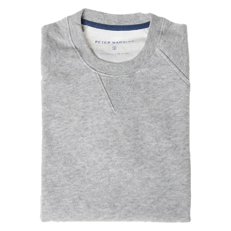 Men's Sweaters with Hidden PocketsCotton Pullovers - Heather Grey