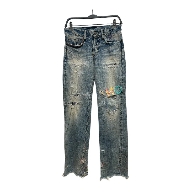 Rip and Tear Men's JeansHYSTERIC GLAMOUR/Straight Pants/28/Denim/BLU/