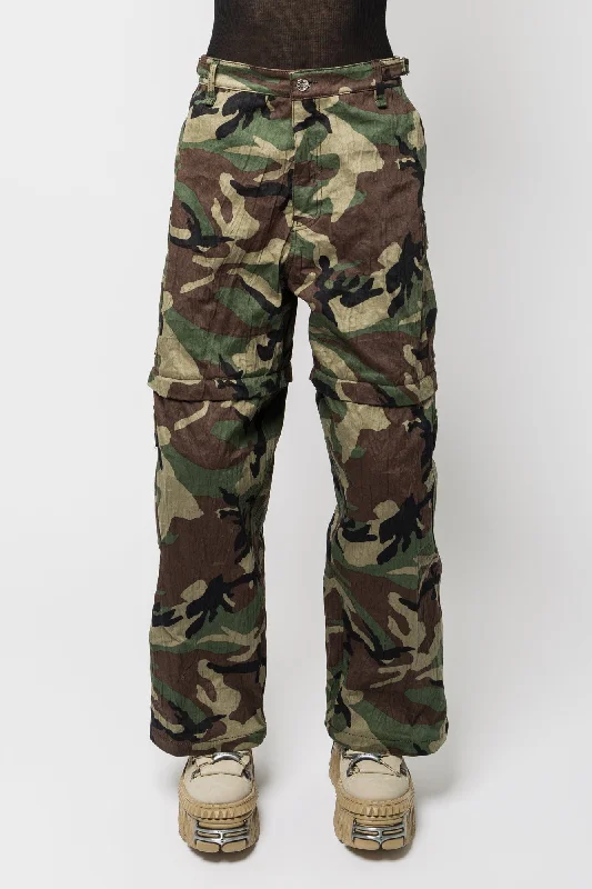 Vetements Metalized Wrinkled Cargo Pants