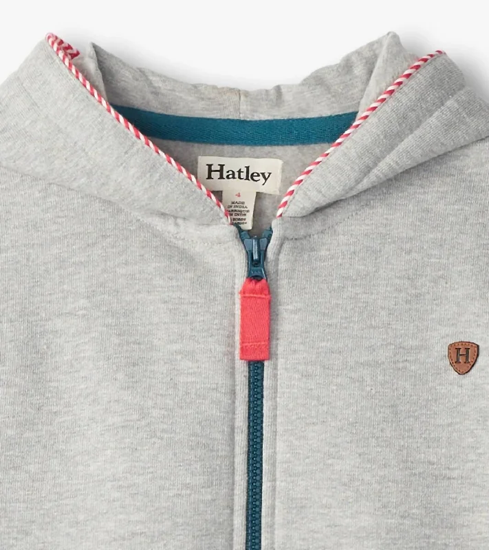 Best Men's Pullover HoodiesBoys Athletic Zip-Up Hoodie In Grey