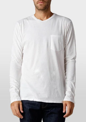 Jeans for Men with a Curvy BodyBrooklyn Denim Co. Cotton Pocket Long Sleeve Crewneck Shirt