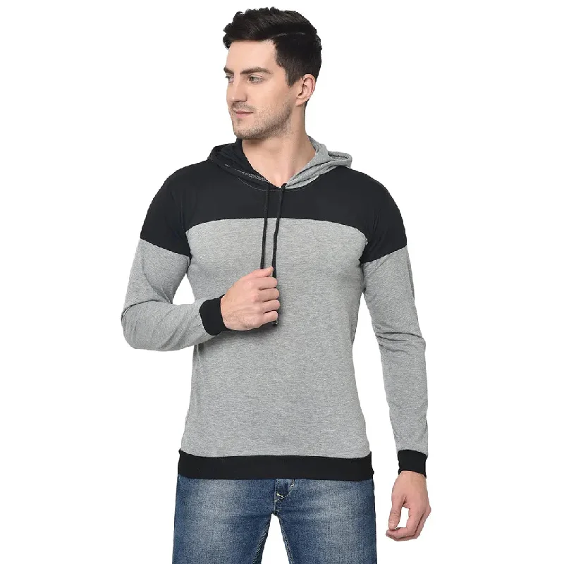 Men's Long-Sleeved ShirtsMack Jonney Full Sleeve Grey T-shirt For Men's