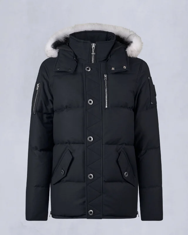 NAVY WITH NATURAL SHEARLING