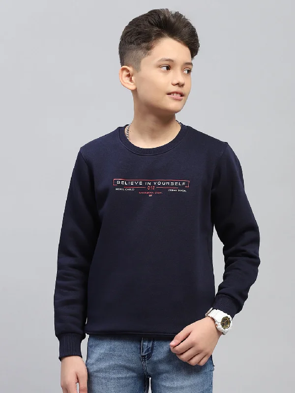 Men's Hoodies with Military InfluenceBoys Navy Blue Printed Round Neck Full Sleeve Sweatshirt Men's Hoodies with Military InfluenceBoys Navy Blue Printed Round Neck Full Sleeve Sweatshirt