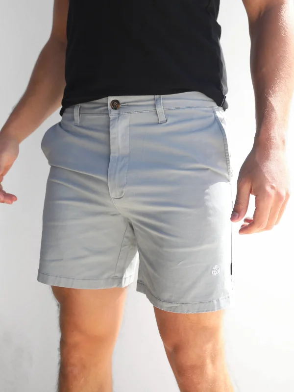Men's Patterned Pants with Animal PrintsStretch Chino Shorts - Grey
