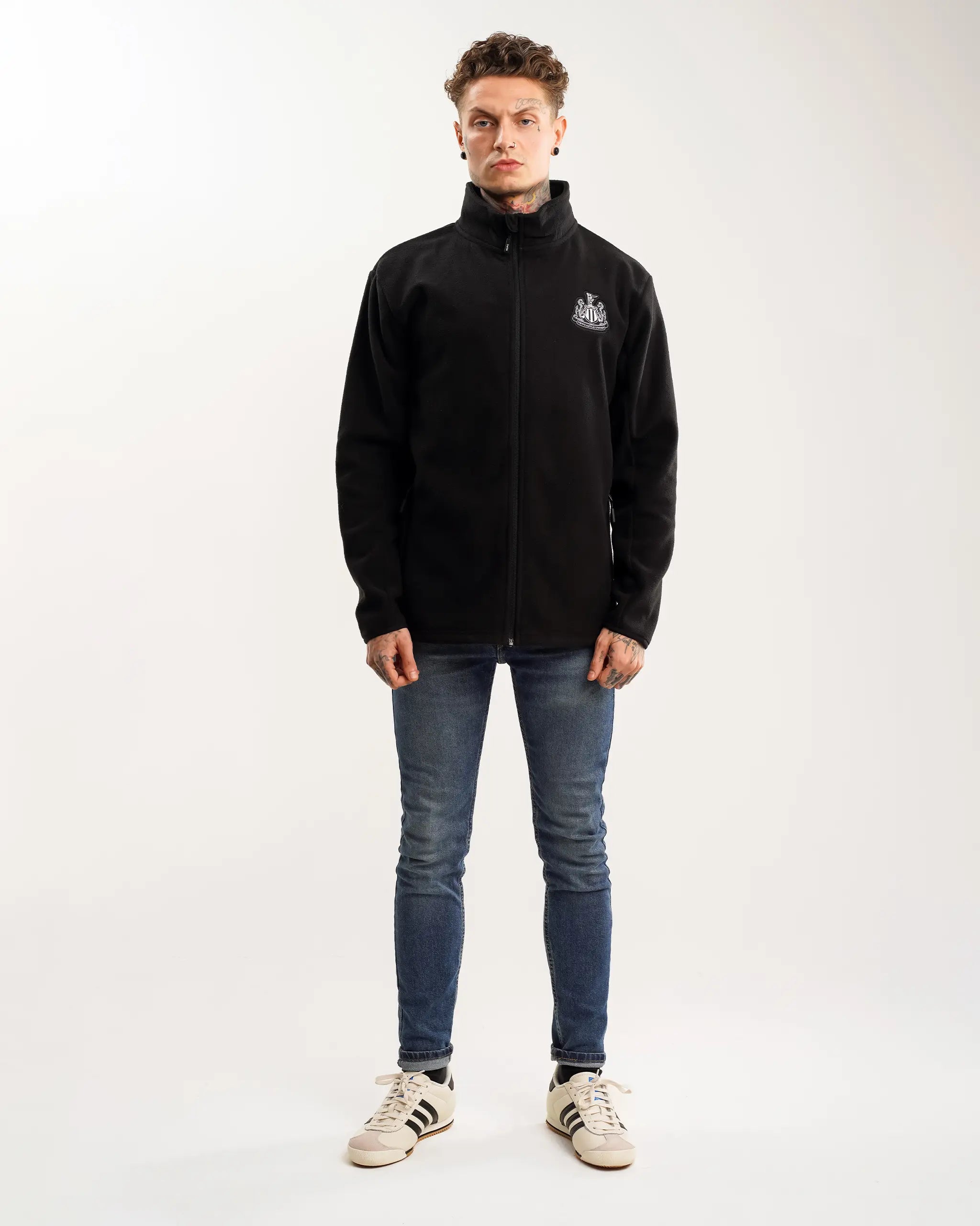 Men's Coats without LiningNewcastle United Men's Black Full Zip Fleece