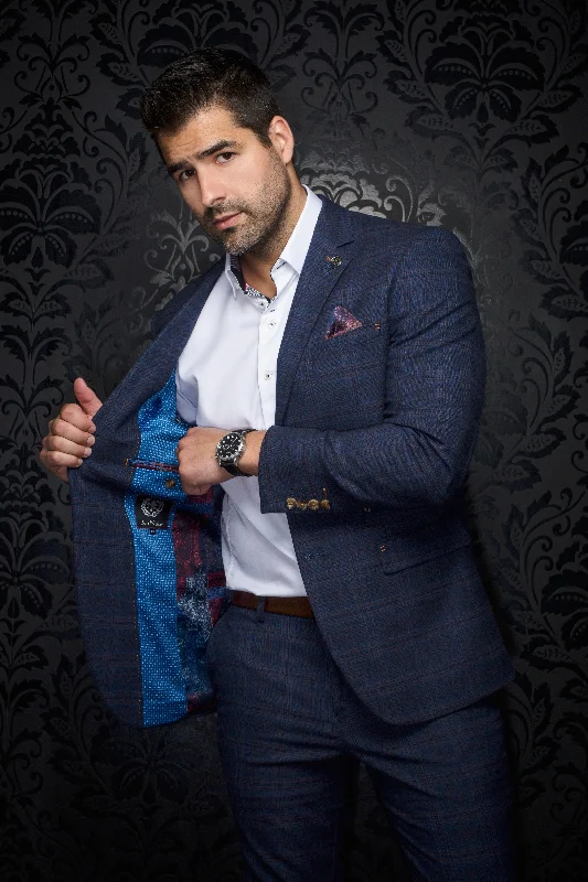 Au Noir Stretch Blazer | Farrell Navy