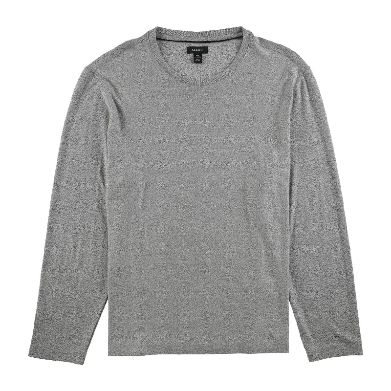 Men's Sweaters with Short SleevesAlfani Mens Textured Pattern Pullover Sweater, Grey, 3XL
