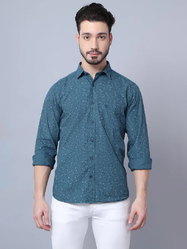 Men's Monochrome Shirts for a Minimalist VibeMen's Teal Blue Casual Floral Print Full Sleeve Shirt Men's Monochrome Shirts for a Minimalist VibeMen's Teal Blue Casual Floral Print Full Sleeve Shirt
