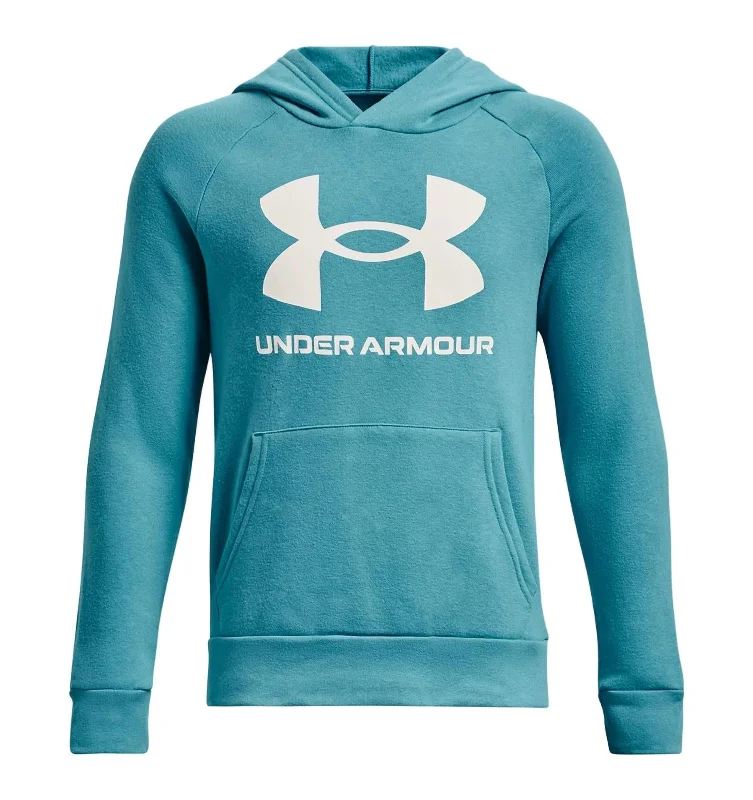 Men's Hoodies for GymBoys' Rival Fleece Big Logo Hoodie In Glacier Blue/onyx White