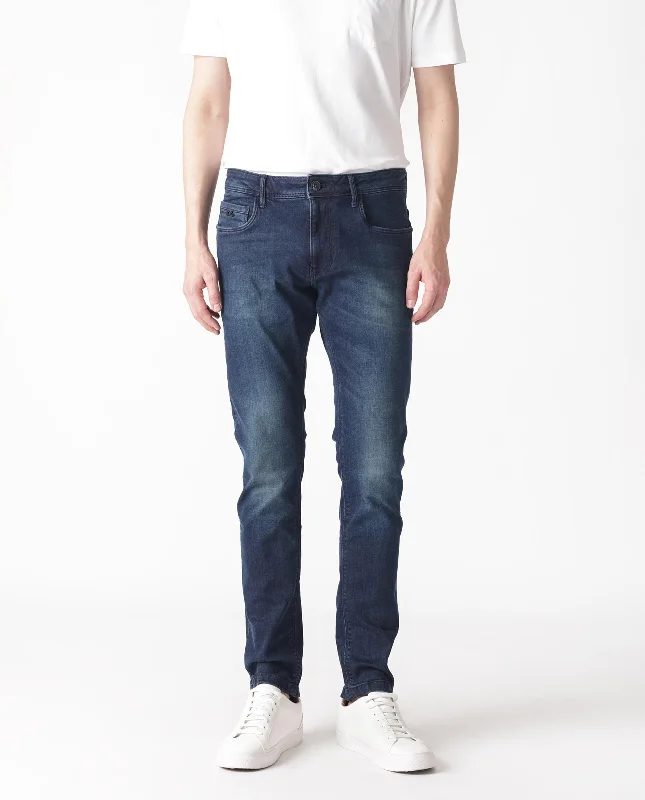 Men's Ripped JeansRare Rabbit Men's Morvan Dark Blue Mid Wash Mid-Rise Slim Fit Jeans Men's Ripped JeansRare Rabbit Men's Morvan Dark Blue Mid Wash Mid-Rise Slim Fit Jeans