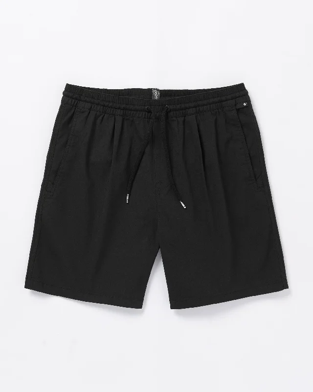 Men's Patterned Pants with StripesVilla Rue Elastic Waist Shorts - Black