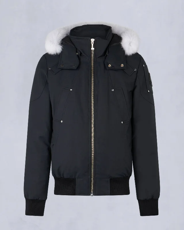 NAVY WITH NATURAL FOX FUR