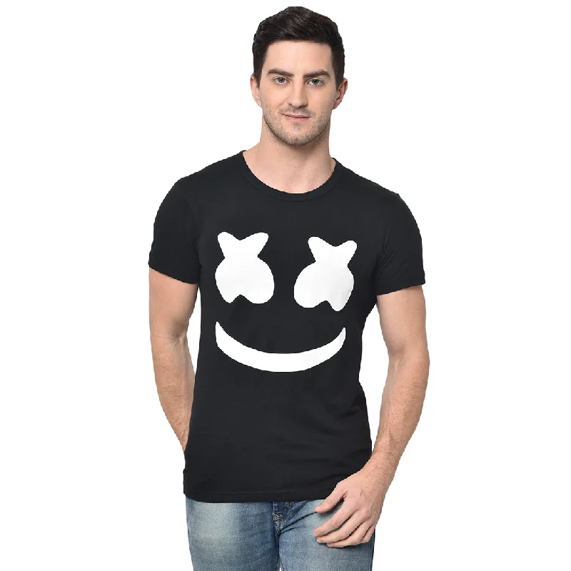 Men's Unique and Designer TopsMack Jonney Round Neck Black T-shirt For Men's