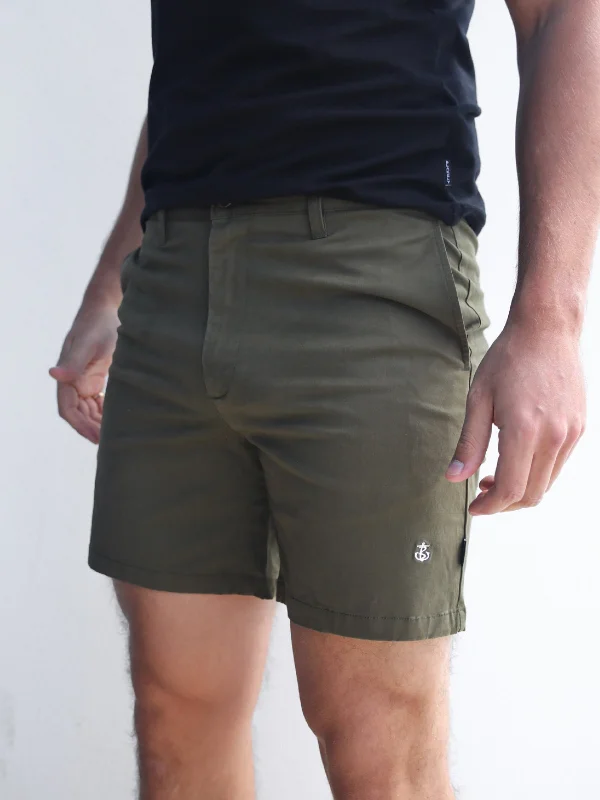 Men's Work Pants for Durability and ComfortStretch Chino Shorts - Khaki