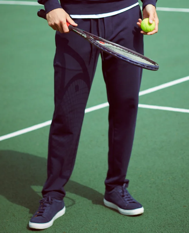 Navy Stretch Cotton Blend Tracksuit Bottoms