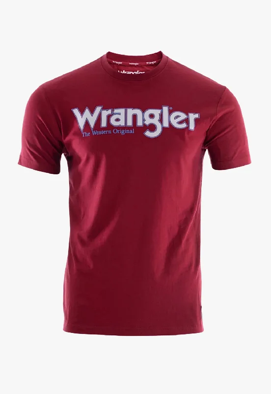 Men's Shirts with Patchwork SleevesWrangler Mens Ryder Logo T-Shirt