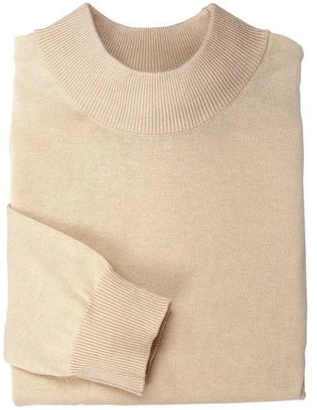 Men's Sweaters with Ribbed HemsMock Neck Sweater Color Stone